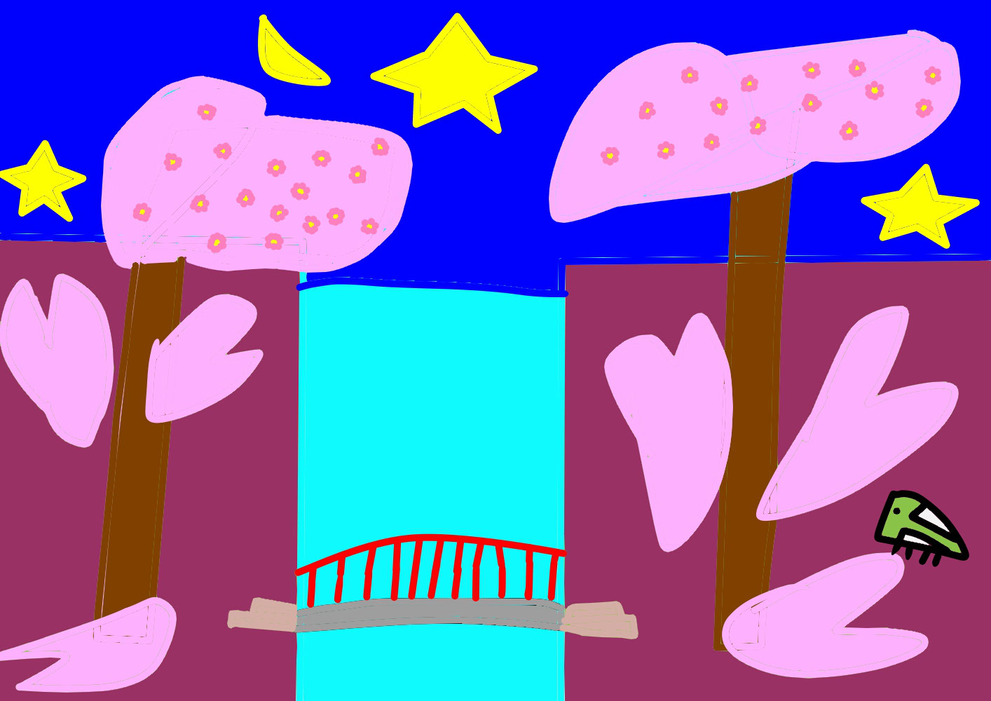 Cherry blossoms (さくら) / Creation date: February 2023 / Age 6