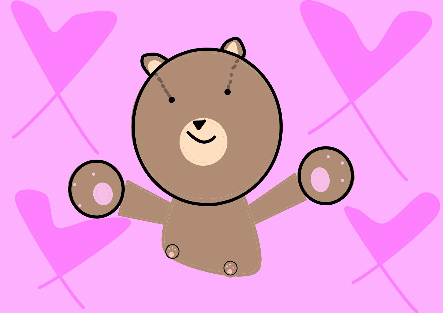 Stuffed bear (くまのぬいぐるみ) / Creation date: April 2023 / Age 6