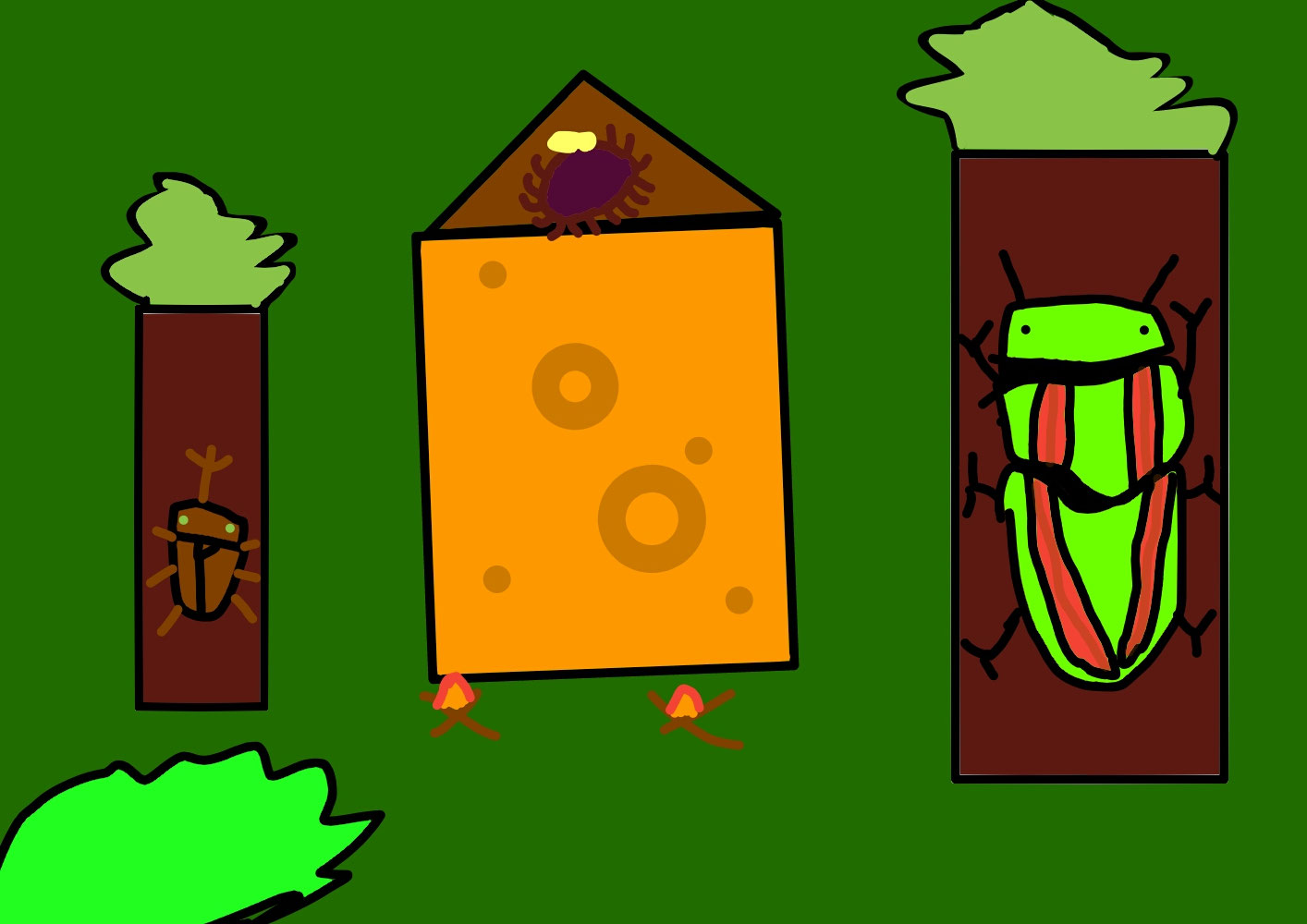Forest insects (もりのこんちゅう) / Creation date: December 2022 / Age 6
