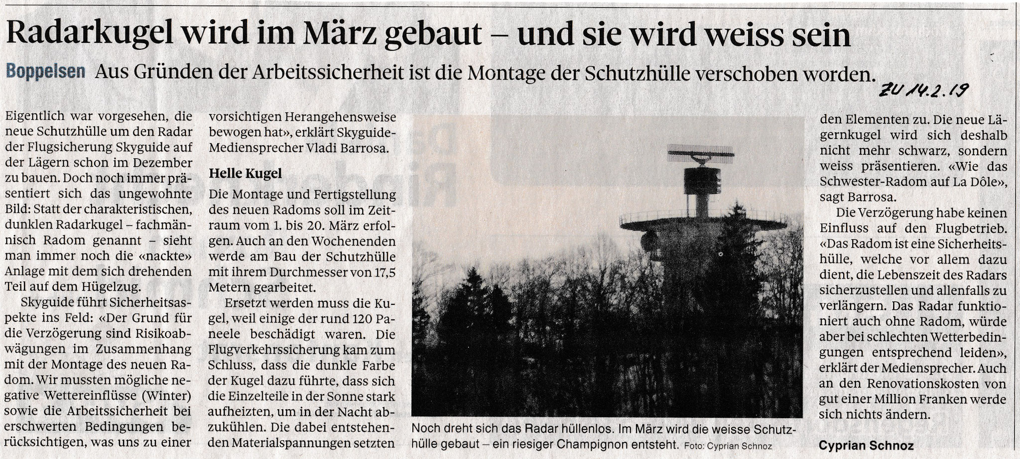14.2.2019::ZU::Neue, weisse Kugel im März