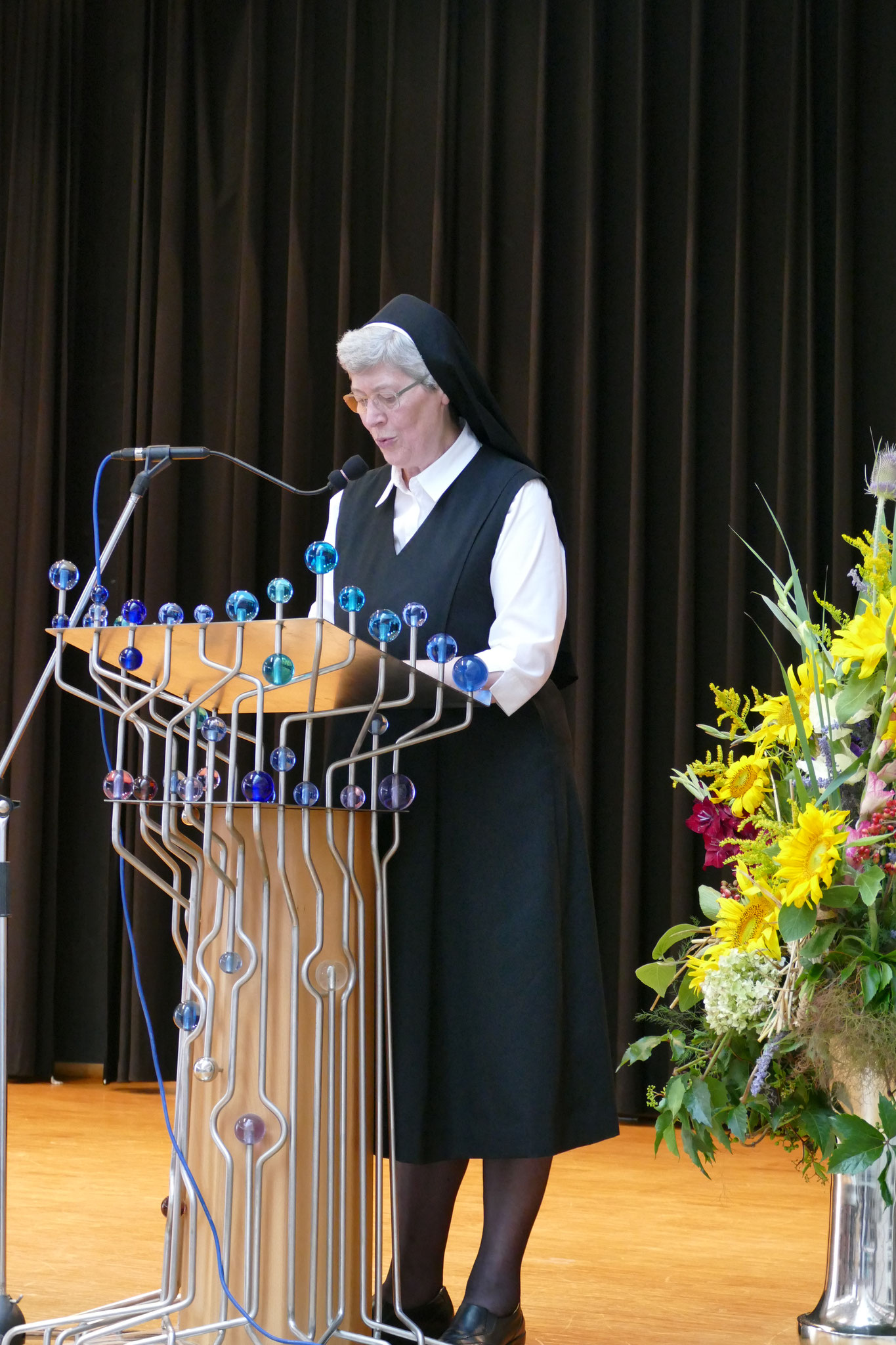 Schulleiterin Sr. Rita: "Heute ist quasi der Erntetag."