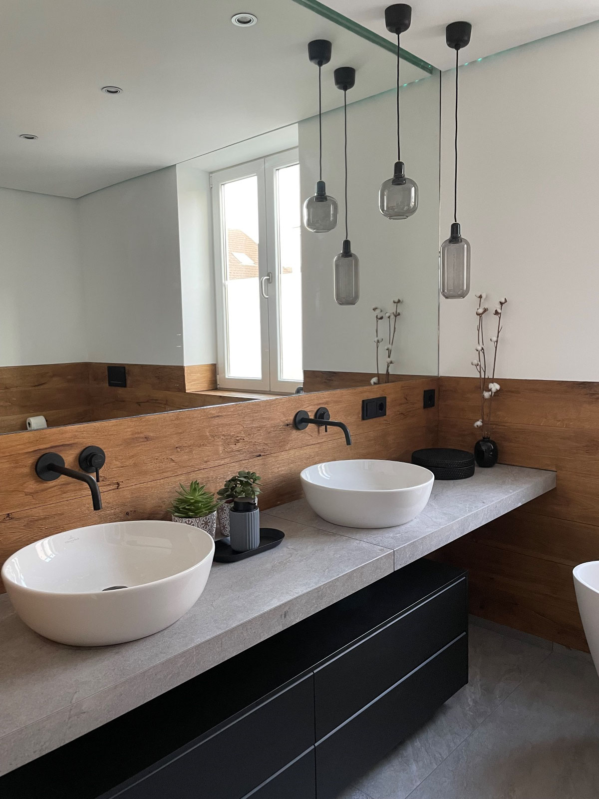 Eiche gehackt & gebürstet Badezimmer geölt