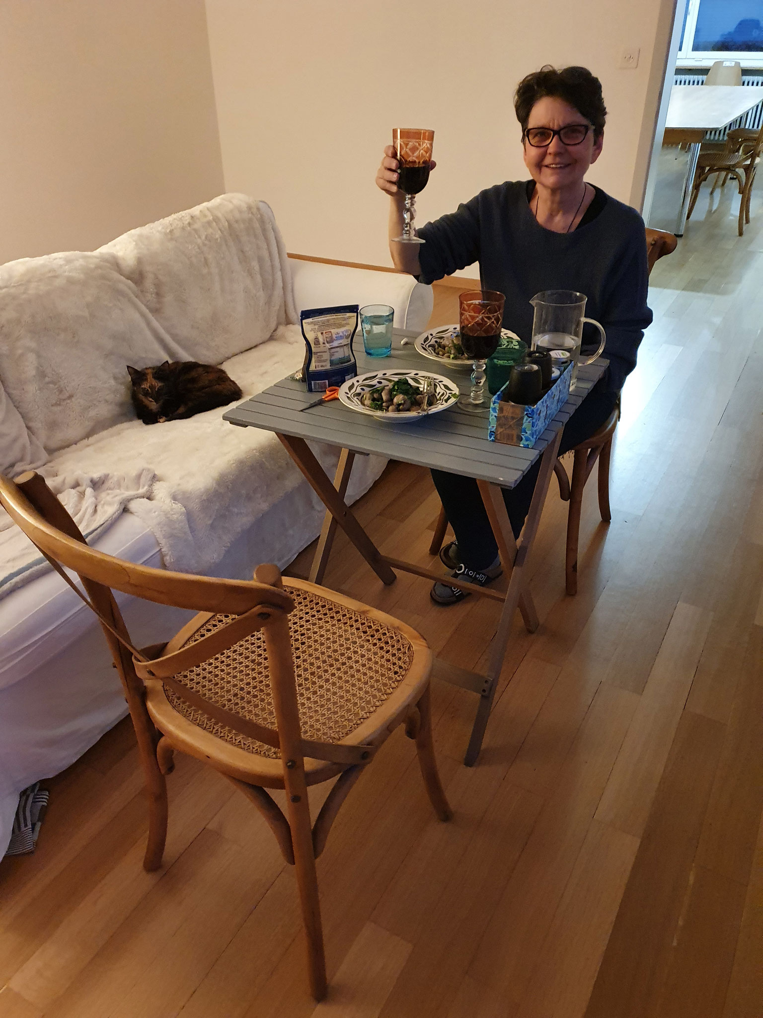 27.02. Erstes Abendessen mit Isabella - improvisiert mit dem, was da ist