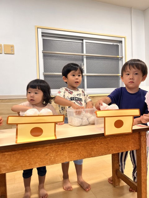 お団子乗せられるかな？