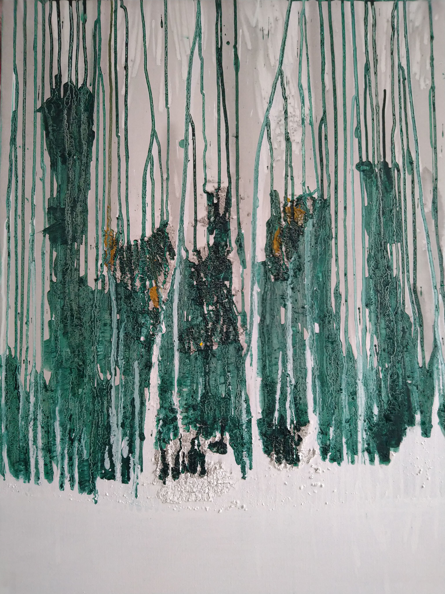 Transparence 2 pierre ponce et pigments sur toile - 100*73 cm 2024 