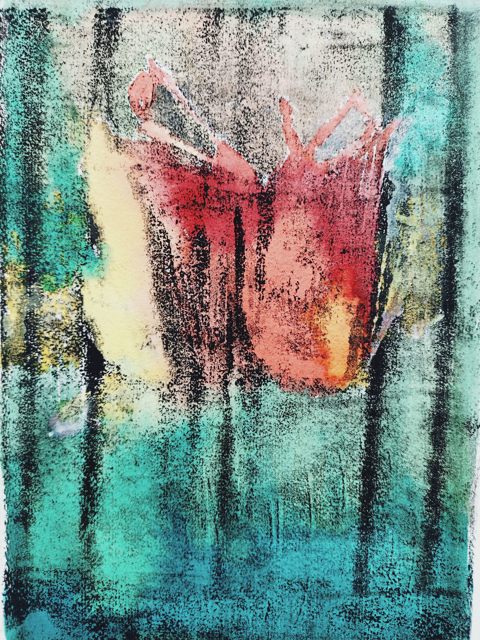 Mémoire végétal n°1 cartongraphie 40x30 cm 2025 Vendue