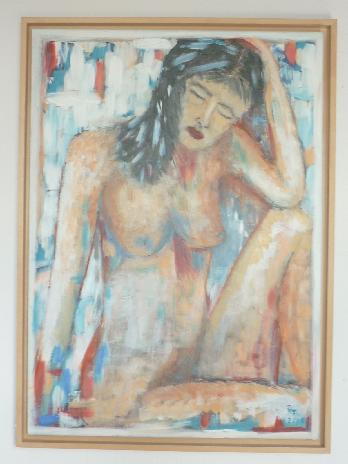 Undine 70x50cm mit Holzrahmen 220,-