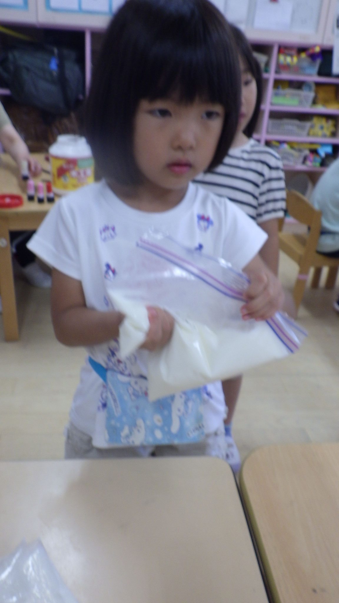7月9日　冷たいな～！！食べるのが楽しみだね☺