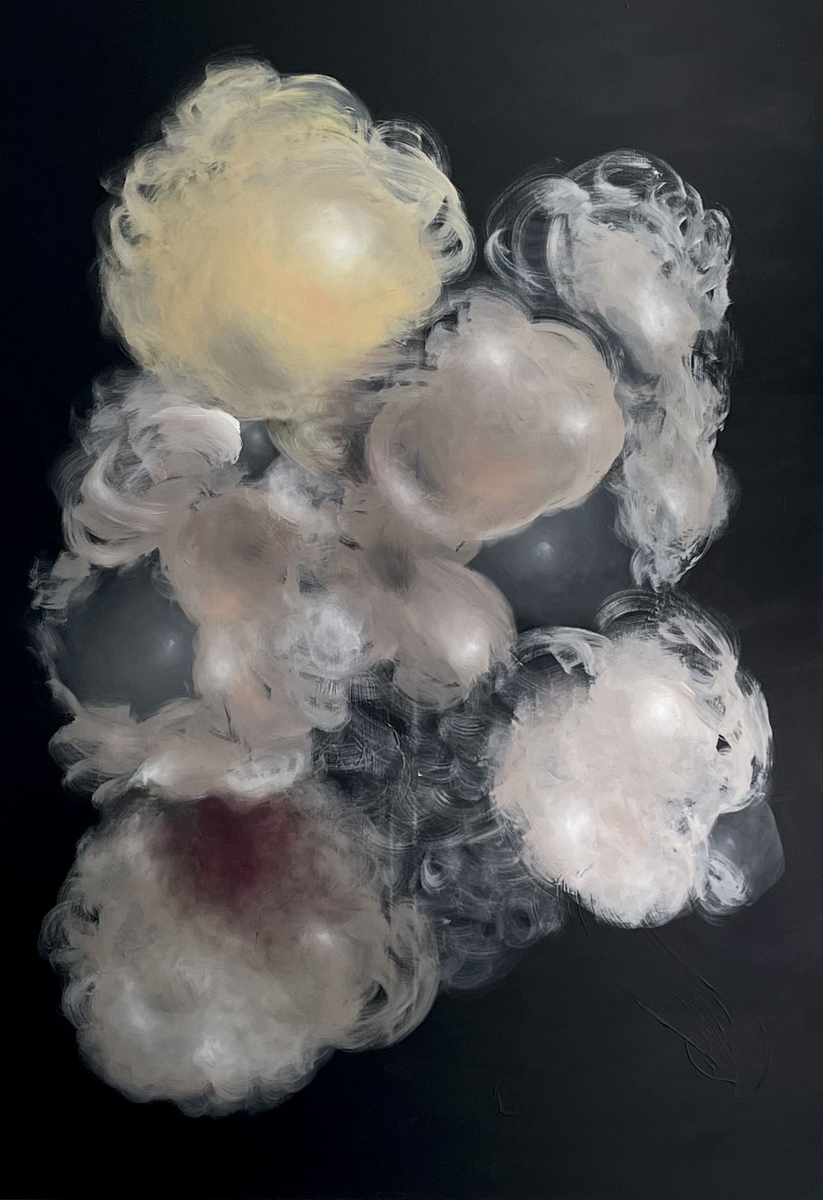 CARAVAGGIOS SCHACHTELTRAUM, acrylic on canvas, 260 x 180 cm, 2023