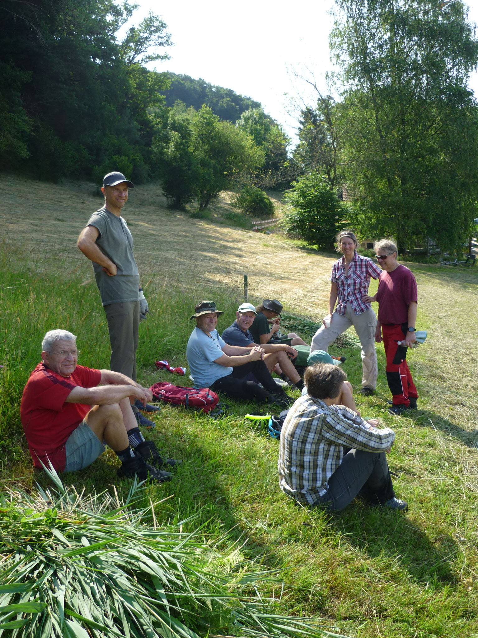 Aktionstag Team "Burg Meilen" bei der Pause 