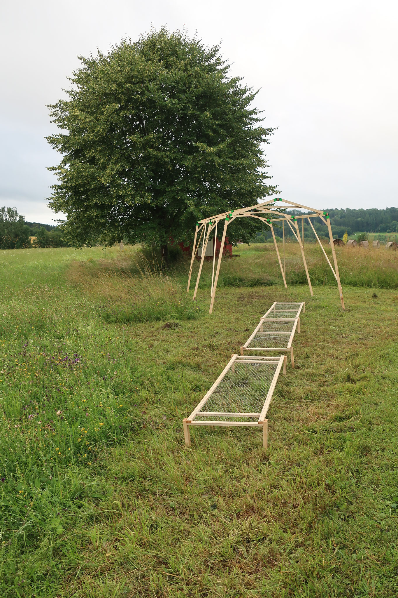 mähen 1_Dokumentation_Prozess mit diversen Materialien_Symposium Natur-Kunst-Leben_Kunsthalle Kleinschönach_2021_Britta Frechen