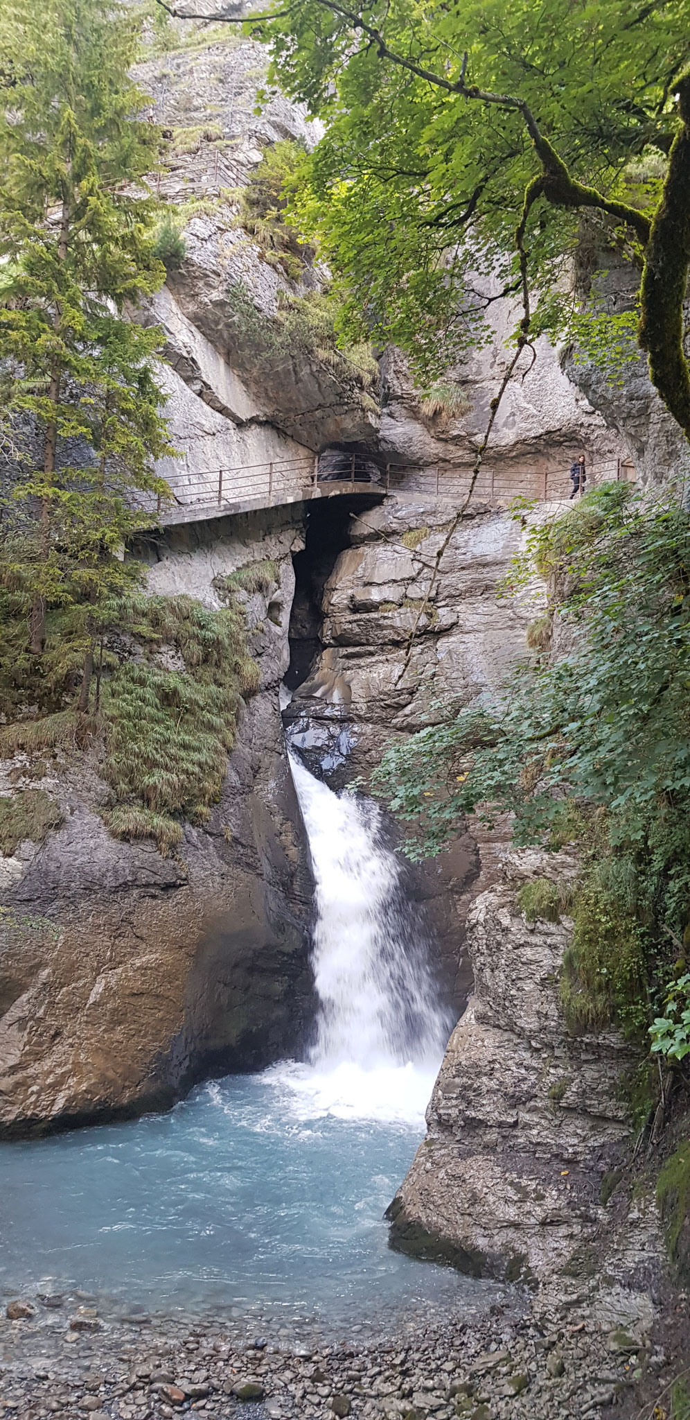 Trümmelbachfall, unteres Ende.