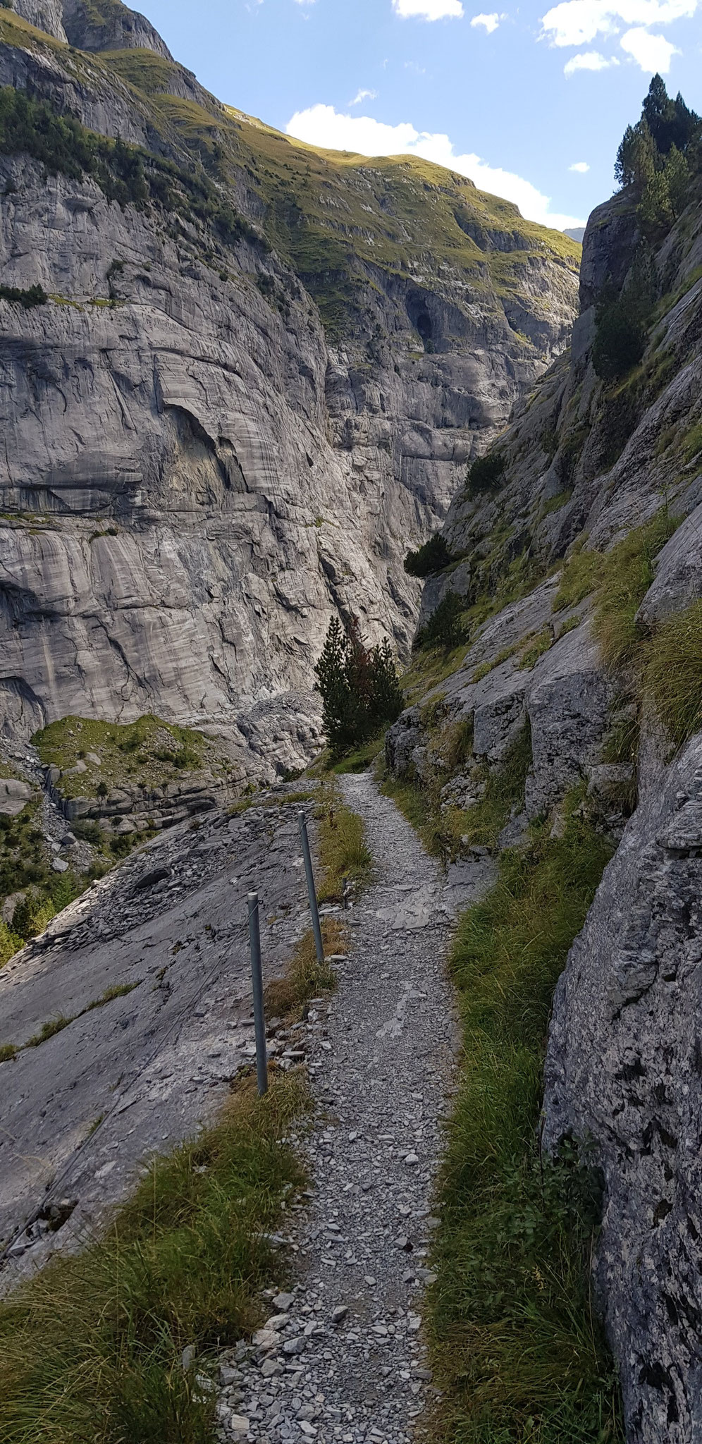 Einstieg in die Gletscherschlucht.