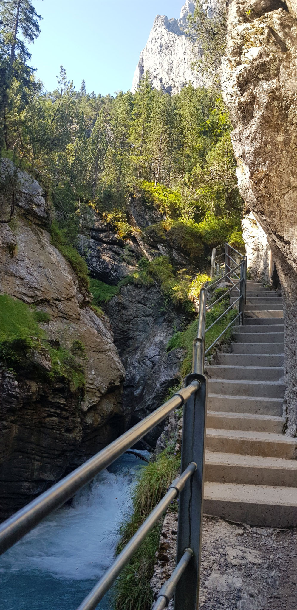 Ausstieg aus der Rosenlaui-Schlucht.