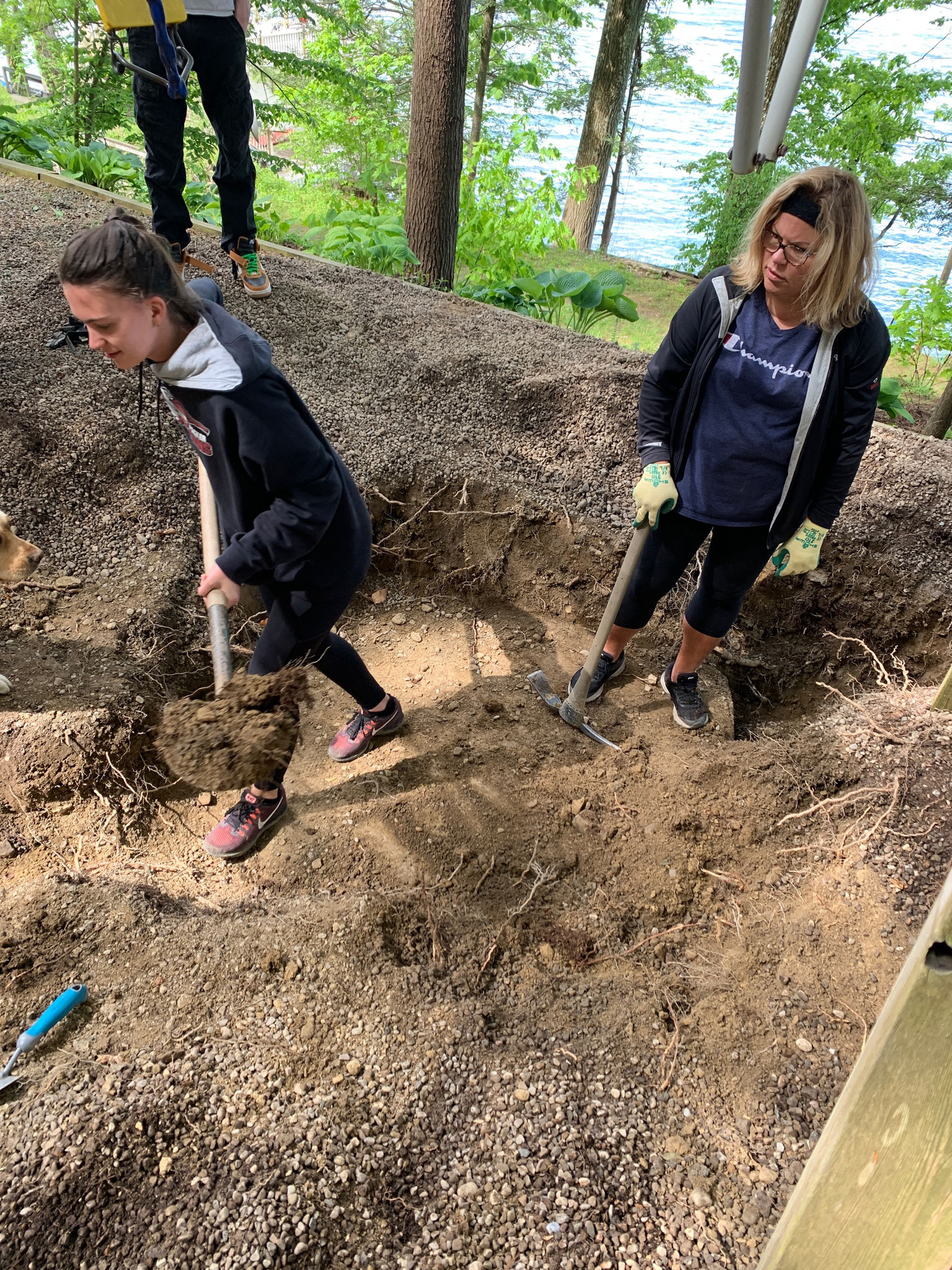 Digging, Ellie and Celeste