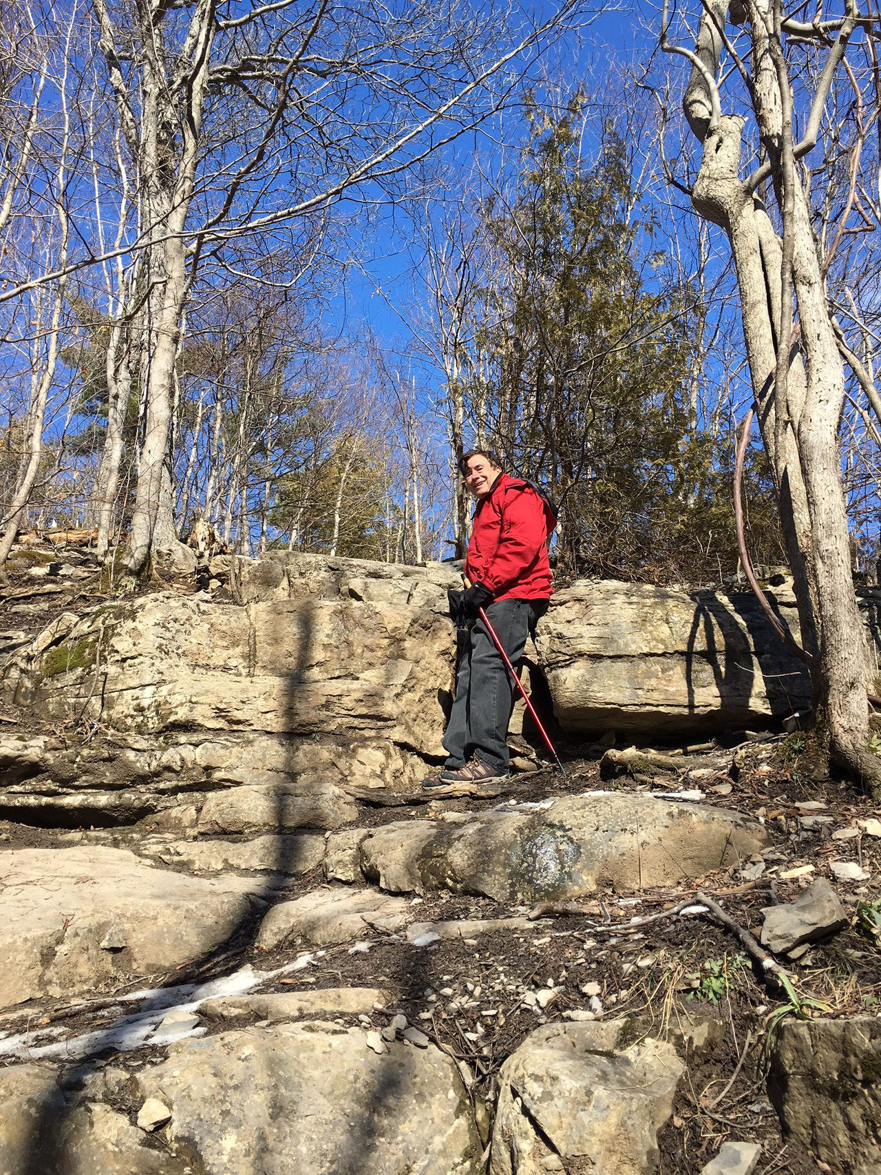 John hiking at Clark Reservation  Feb. 22, 2016