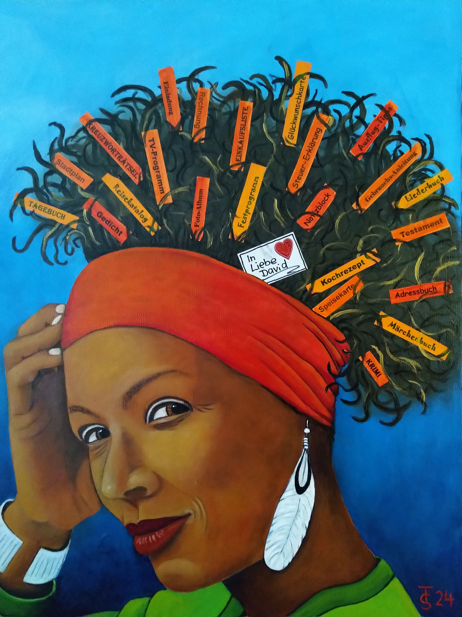 Denkzettel _ (Acryl auf Leinwand, 70 x 80 cm)