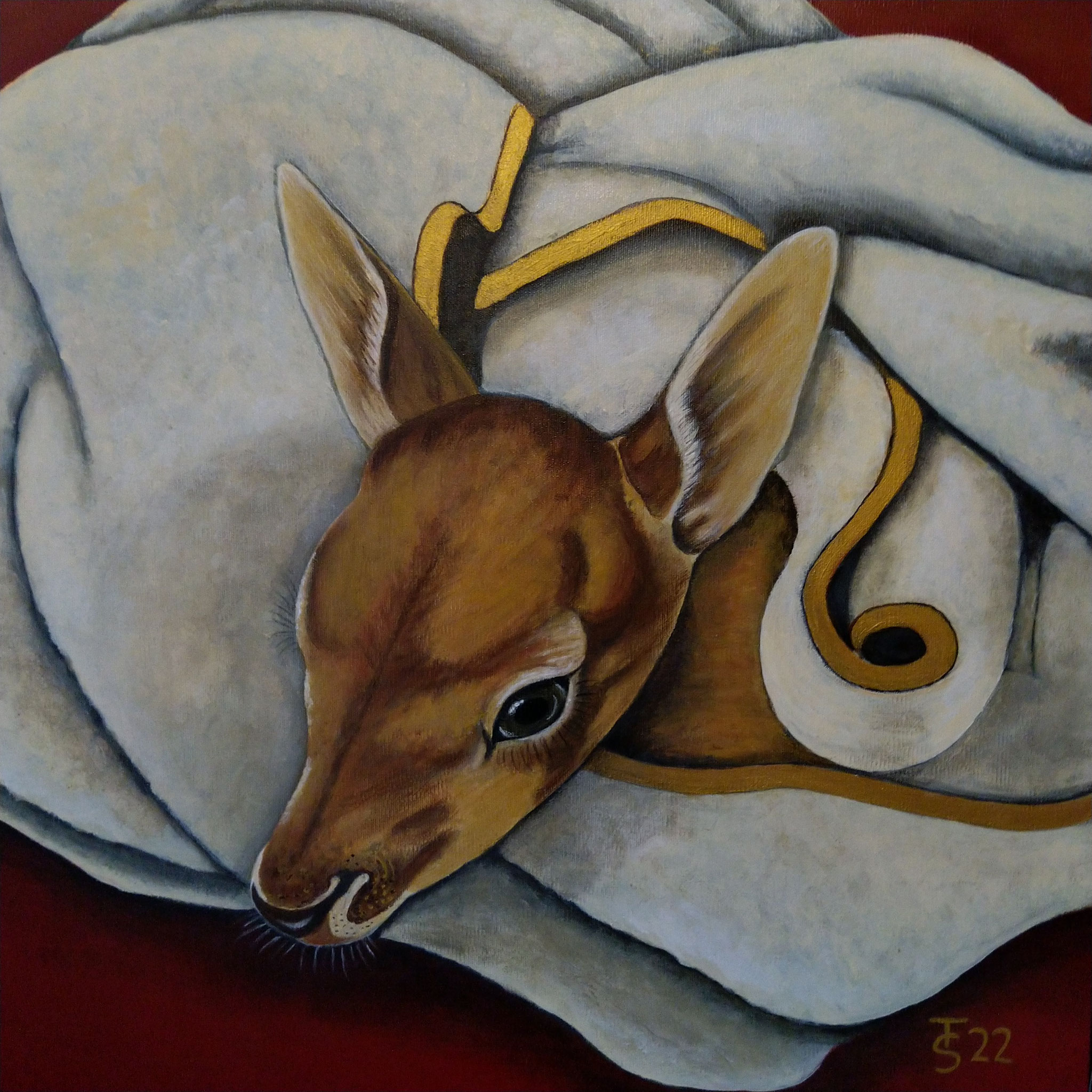 Gerettet  _   (Acryl auf Leinwand, 70 x 70 cm) 