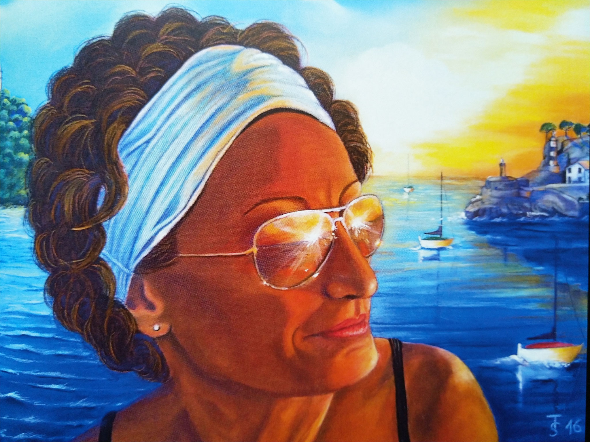 Sonnenanbeterin _ (Pastellkreide, 50 x 70 cm)