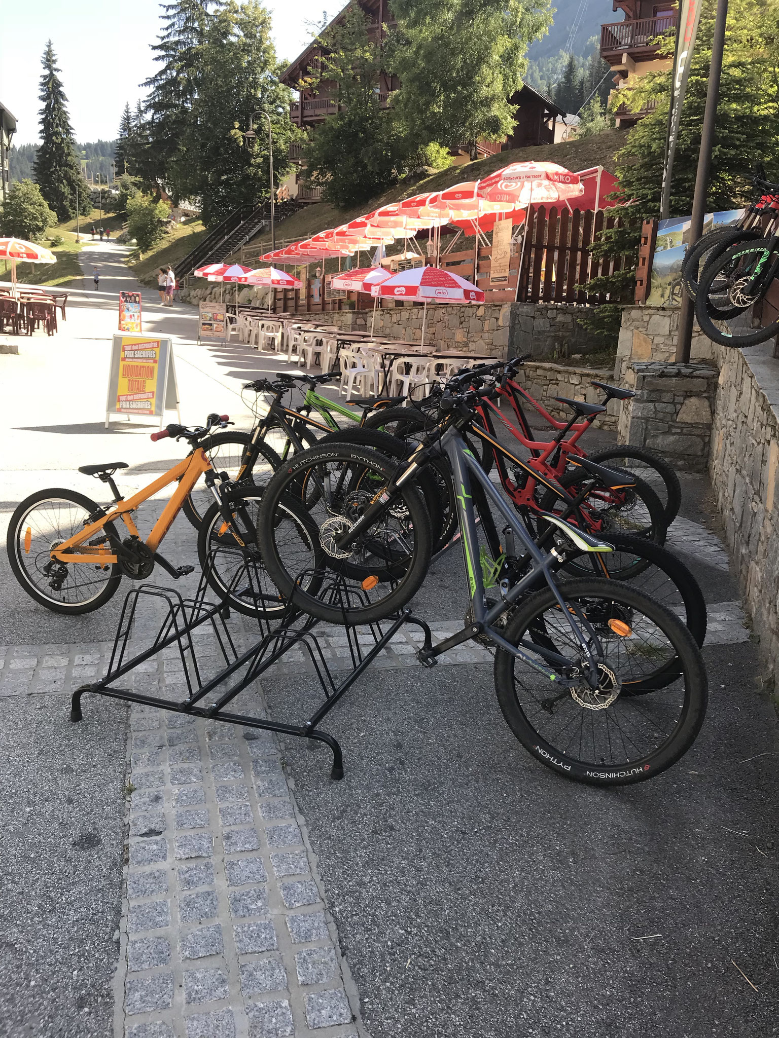 Bike store in village