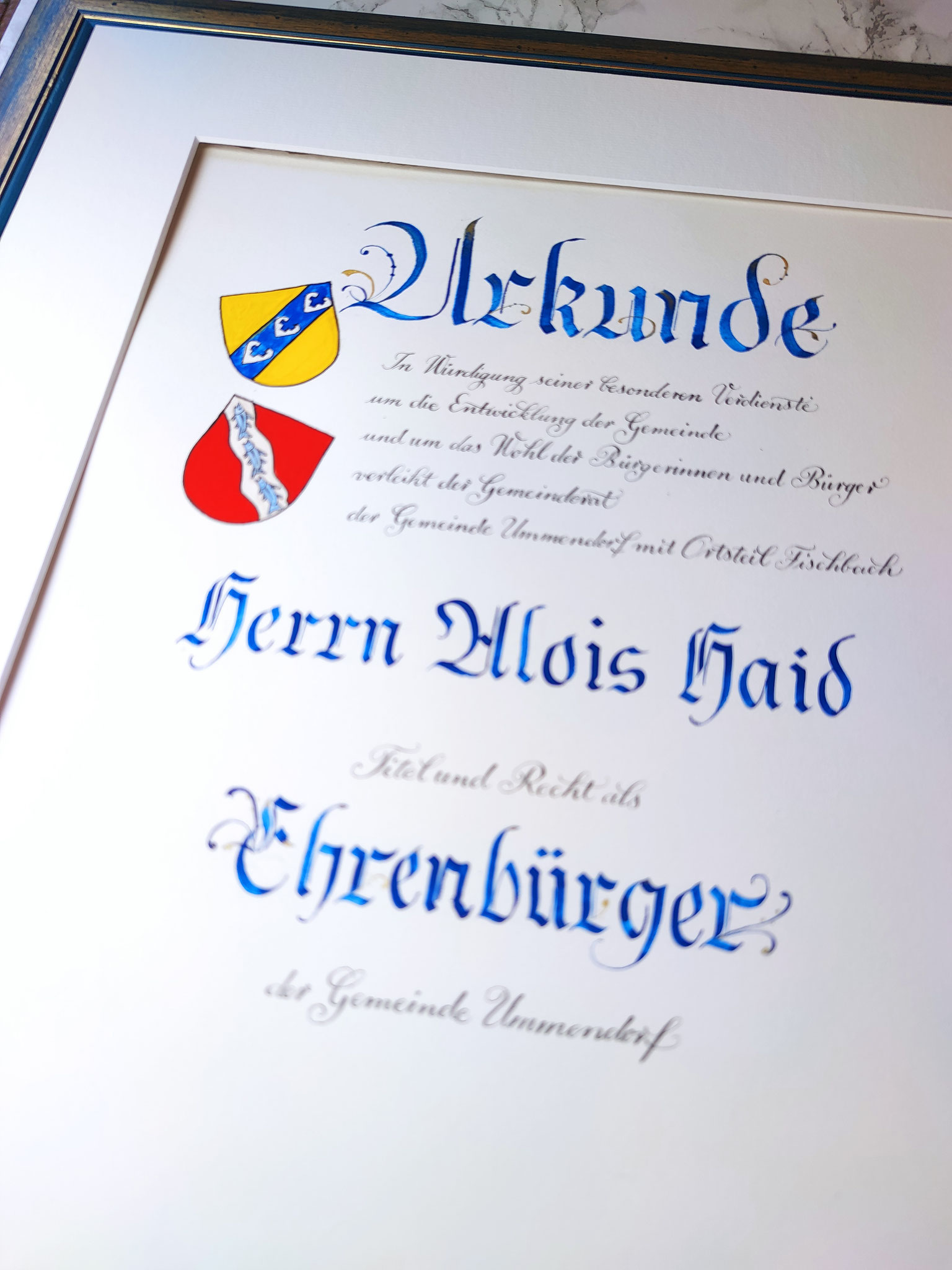 Zertifikat Kalligraphie Baden-Württemberg