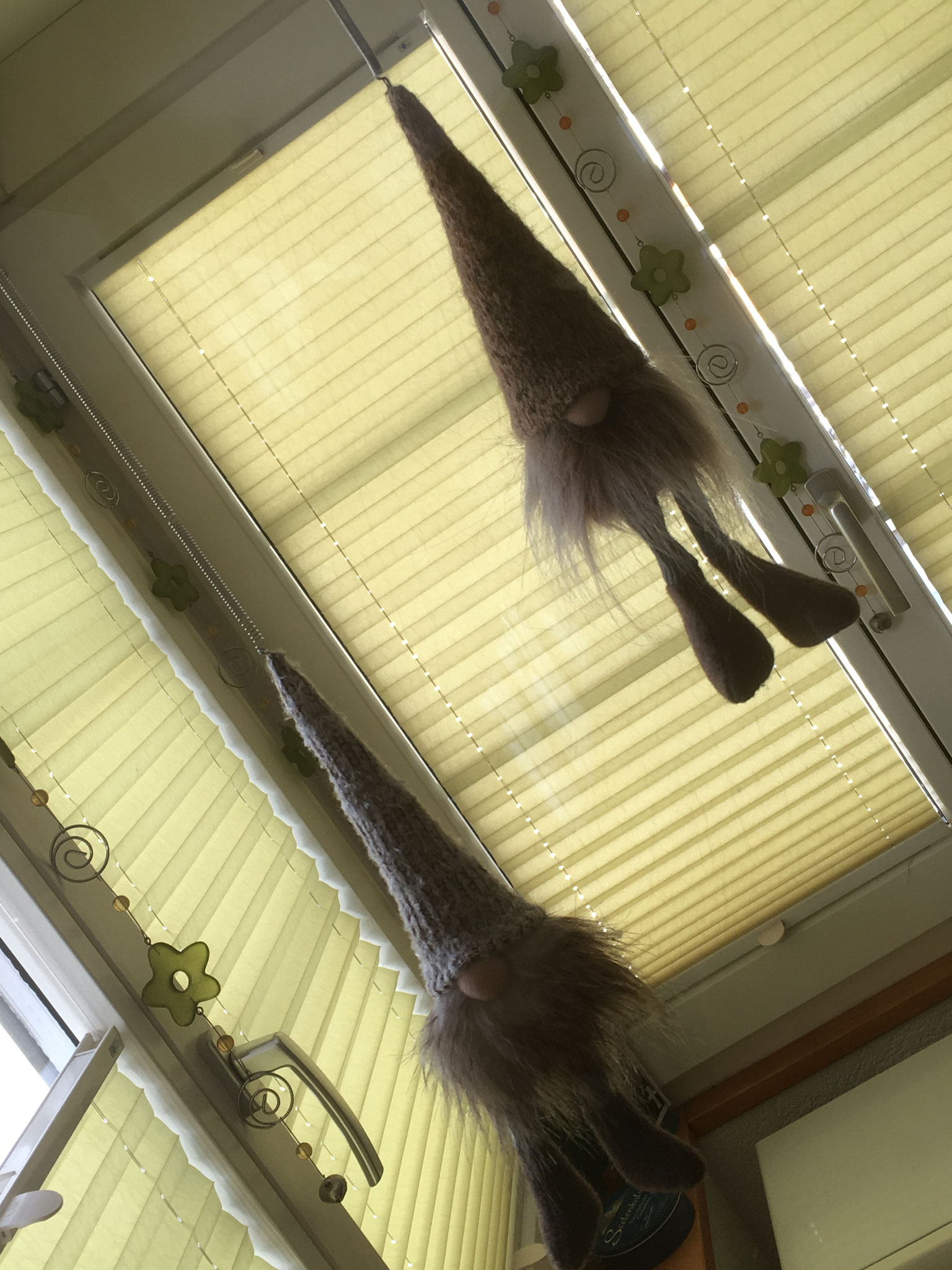 Plissee grün halb transparent