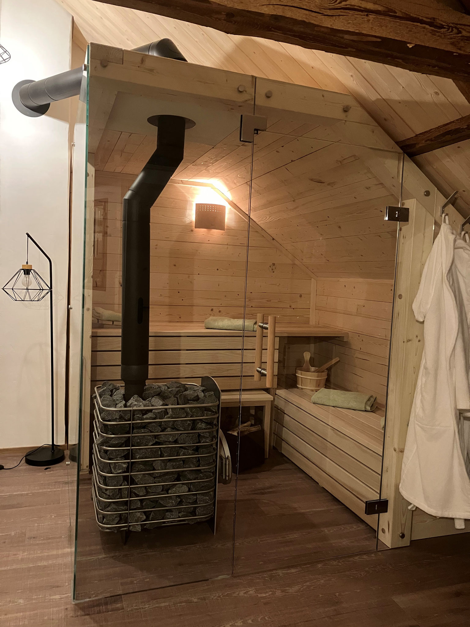 Sauna - individuell gestaltet, aus Eschenholz 