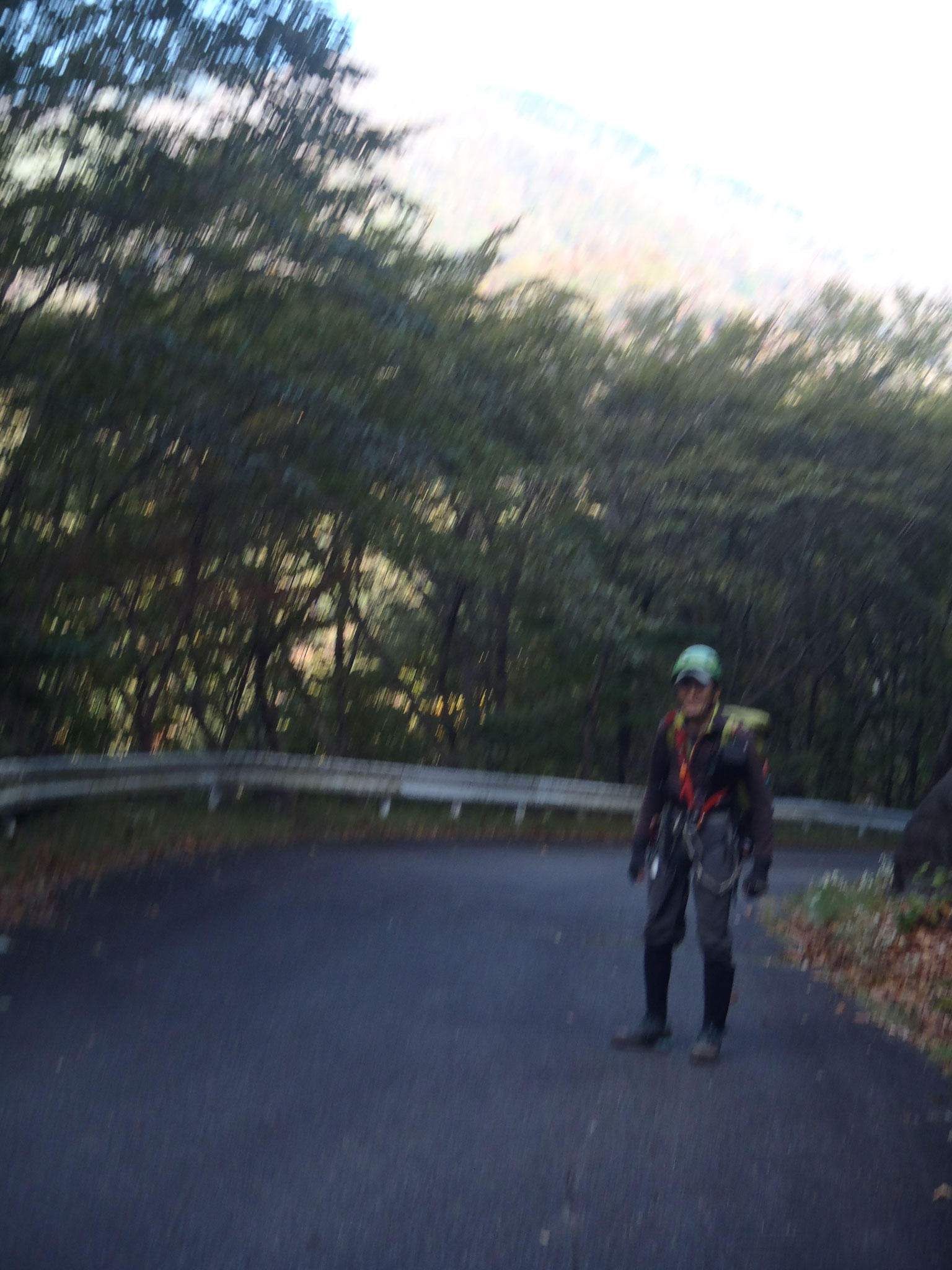 折場橋への林道