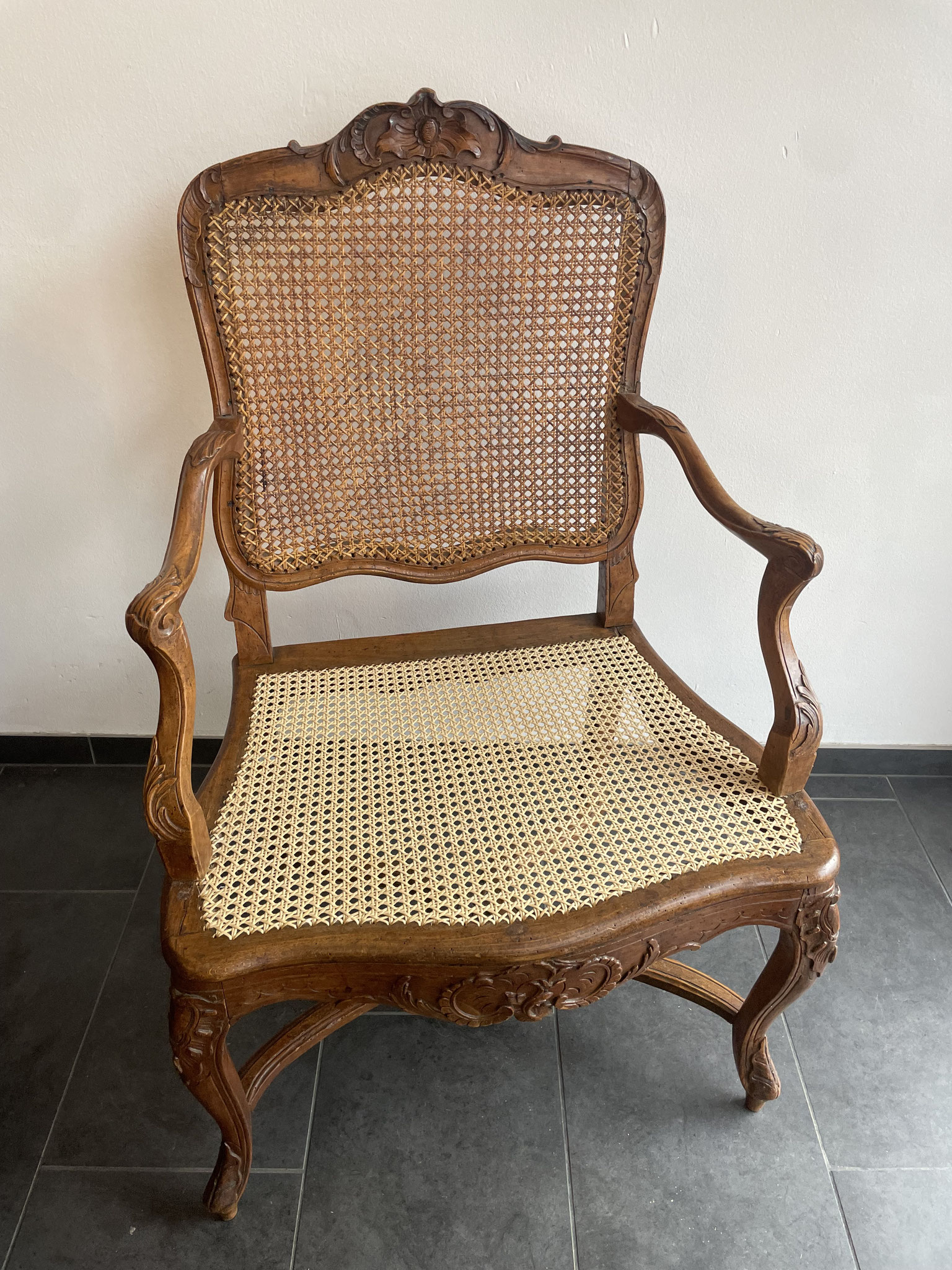 Sessel mit Achteck-Geflecht