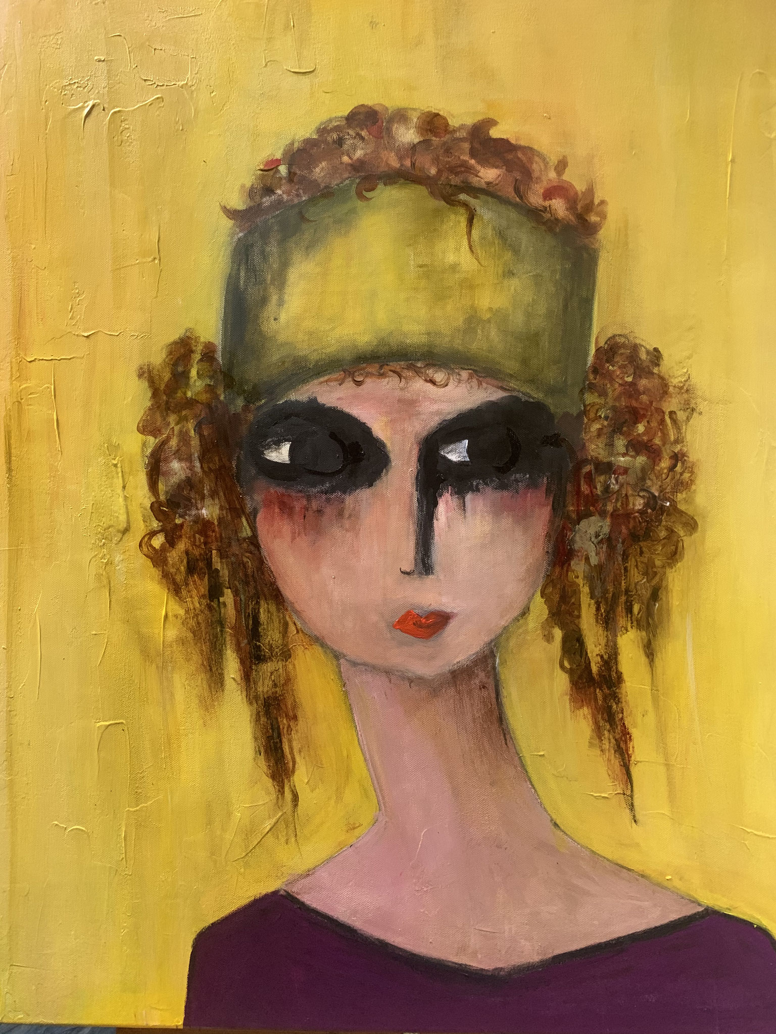 "Léonie" Acrylique sur Toile 80 x 80 cm