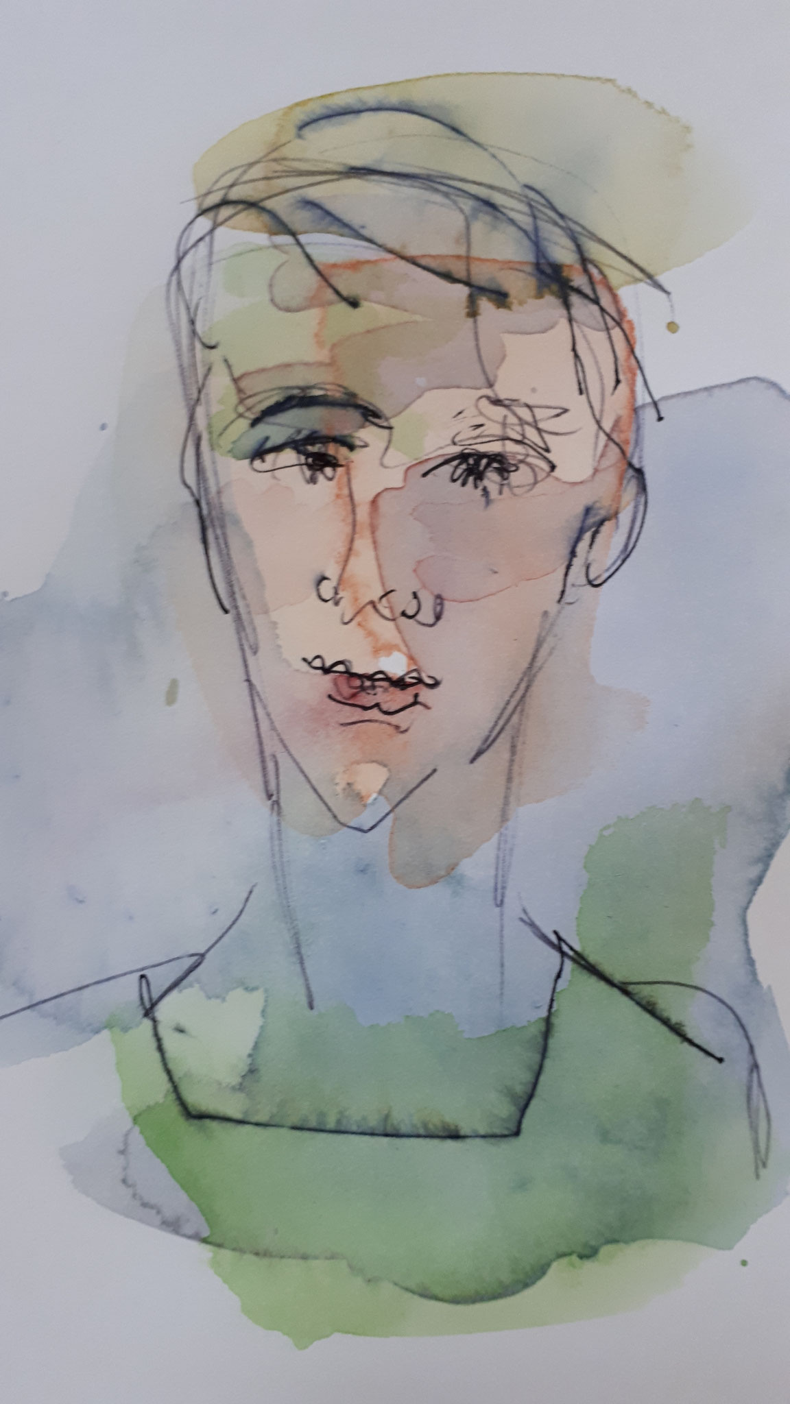 Aquarell, Gelstift