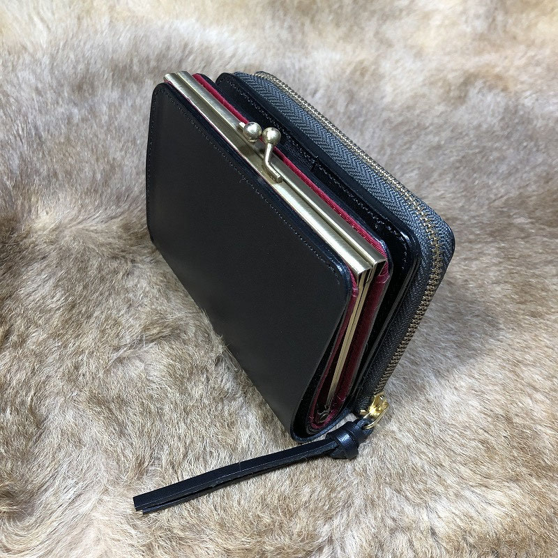 オーダーメイド  がま口二つ折り財布