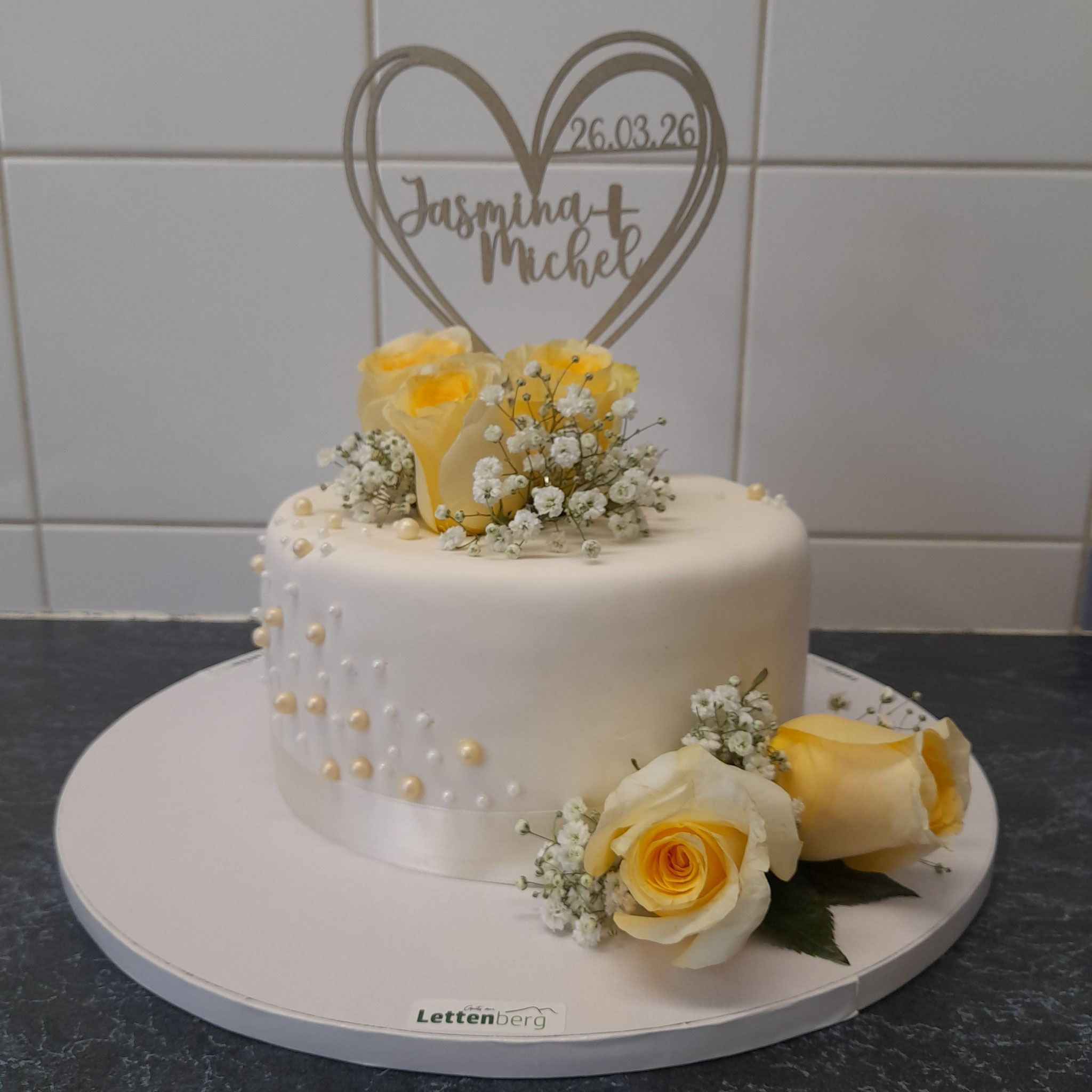 Hochzeitstorte für 10 Personen
