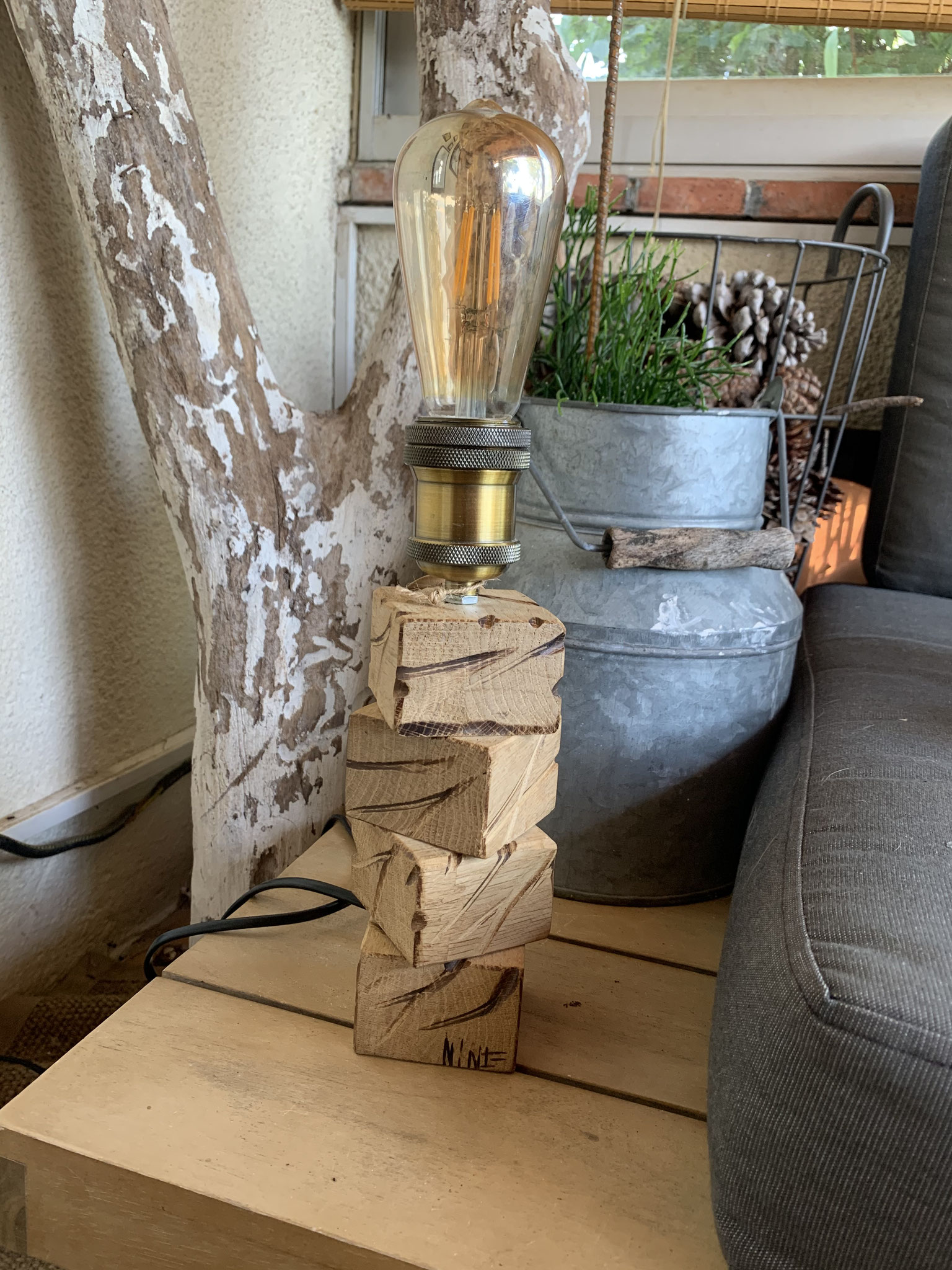 Lampe artistique artisanale