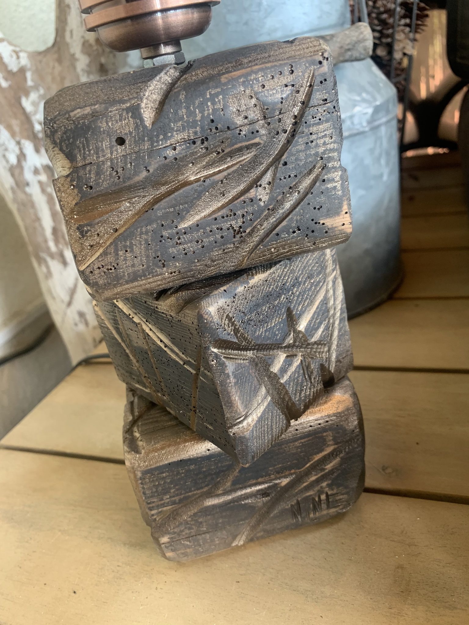 Lampe artistique artisanale