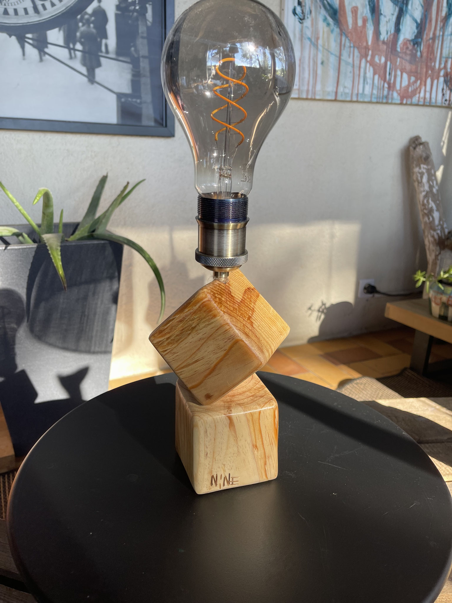 Lampe artistique artisanale