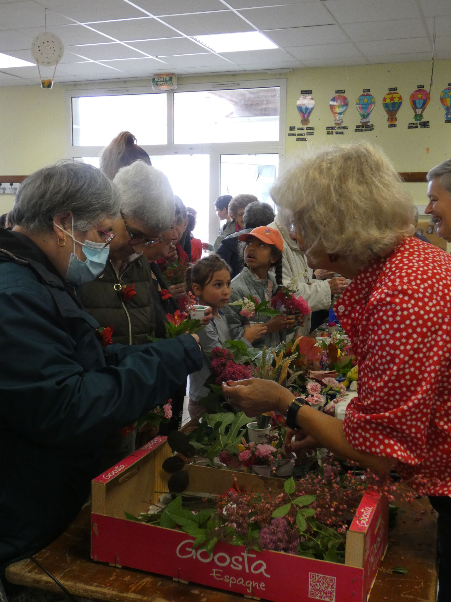 Atelier floral pour les résidents