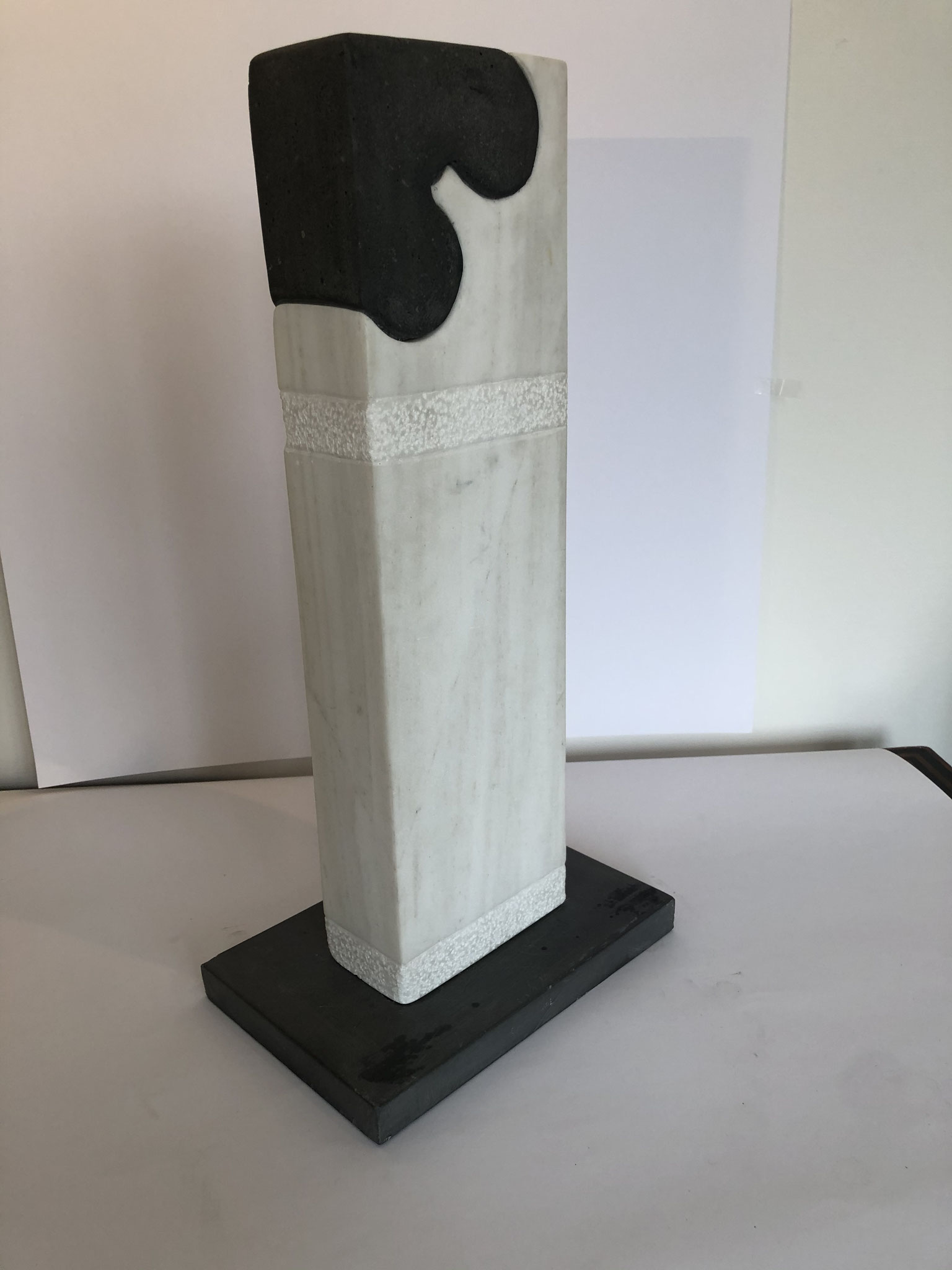 Symbiose,Marmor,Zement,Lavastein,60x28x19 cm