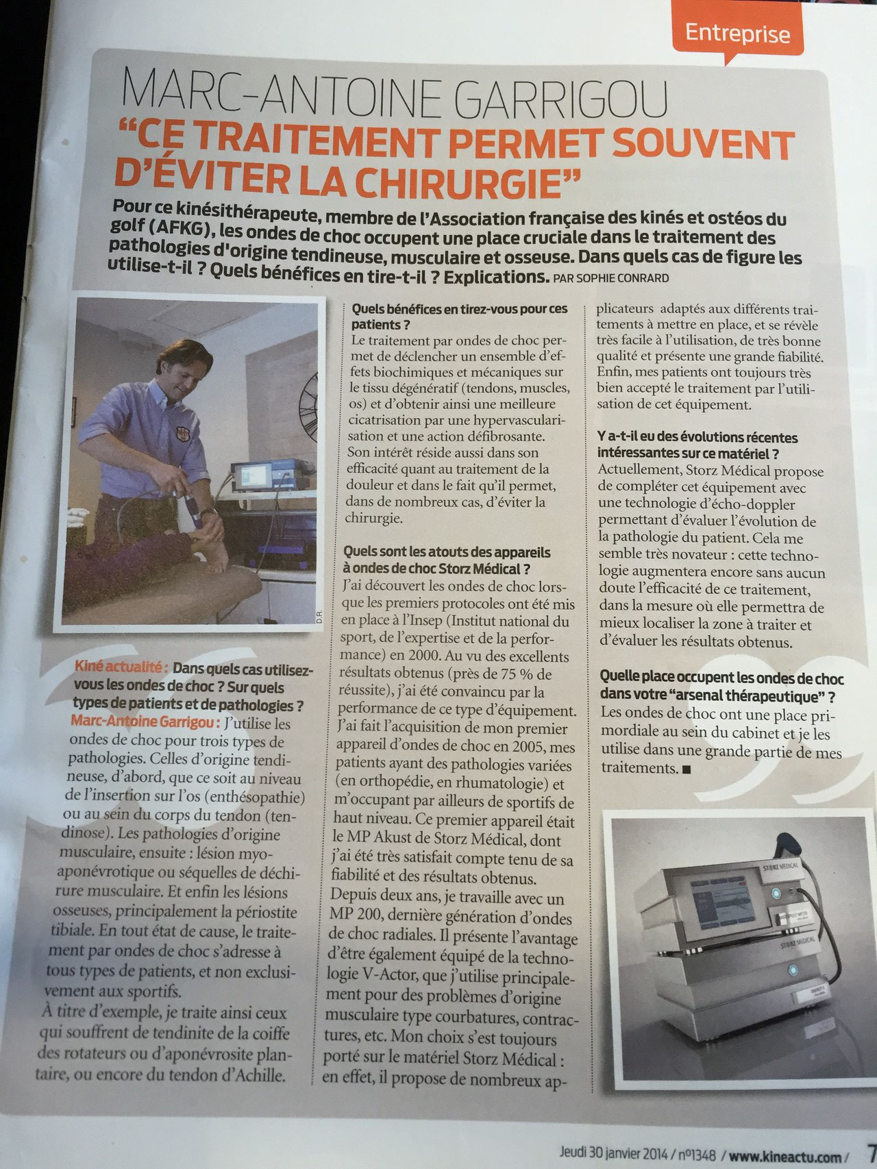 Article paru dans kinéactualité, janvier 2014