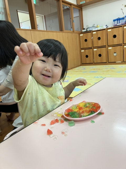 寒天あそび楽しい！
