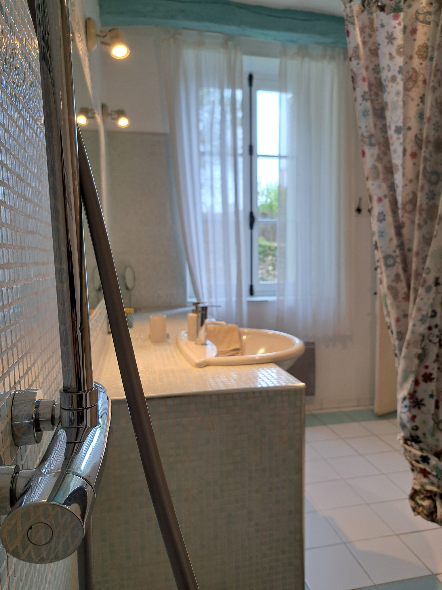 Large shower and bathroom