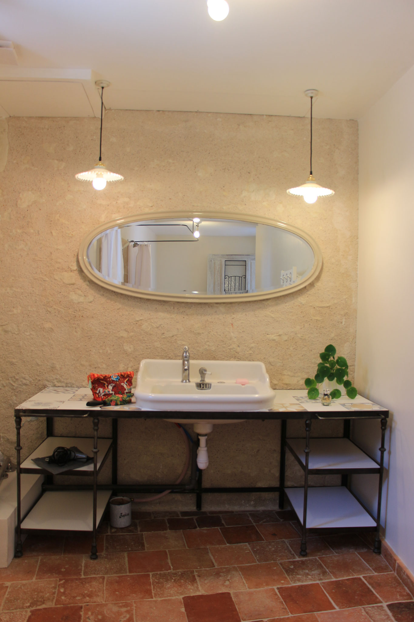 and its bathroom and toilets (shower)