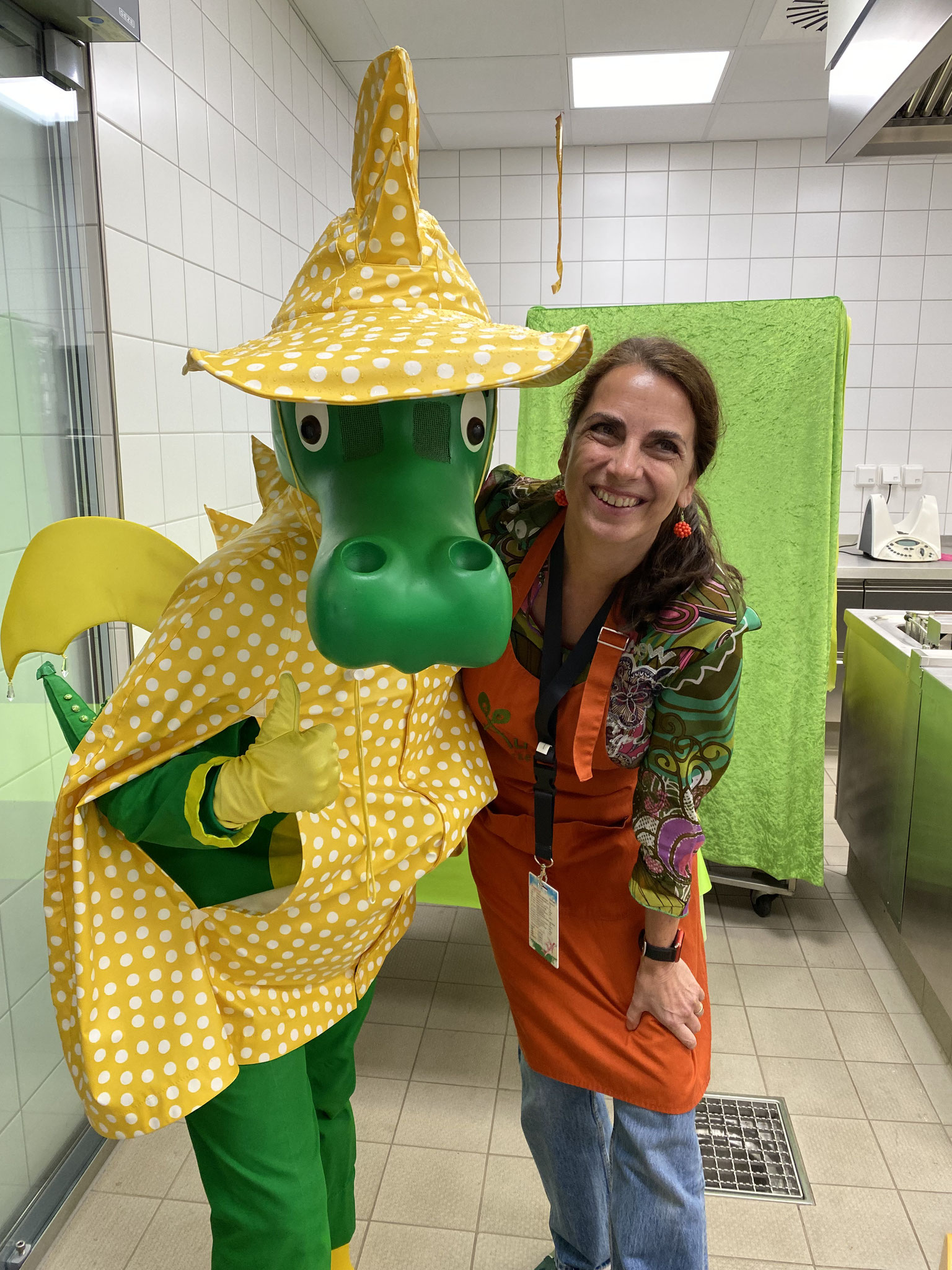 Tabaluga & ich beim leider total verregneten Sommerfest :-)