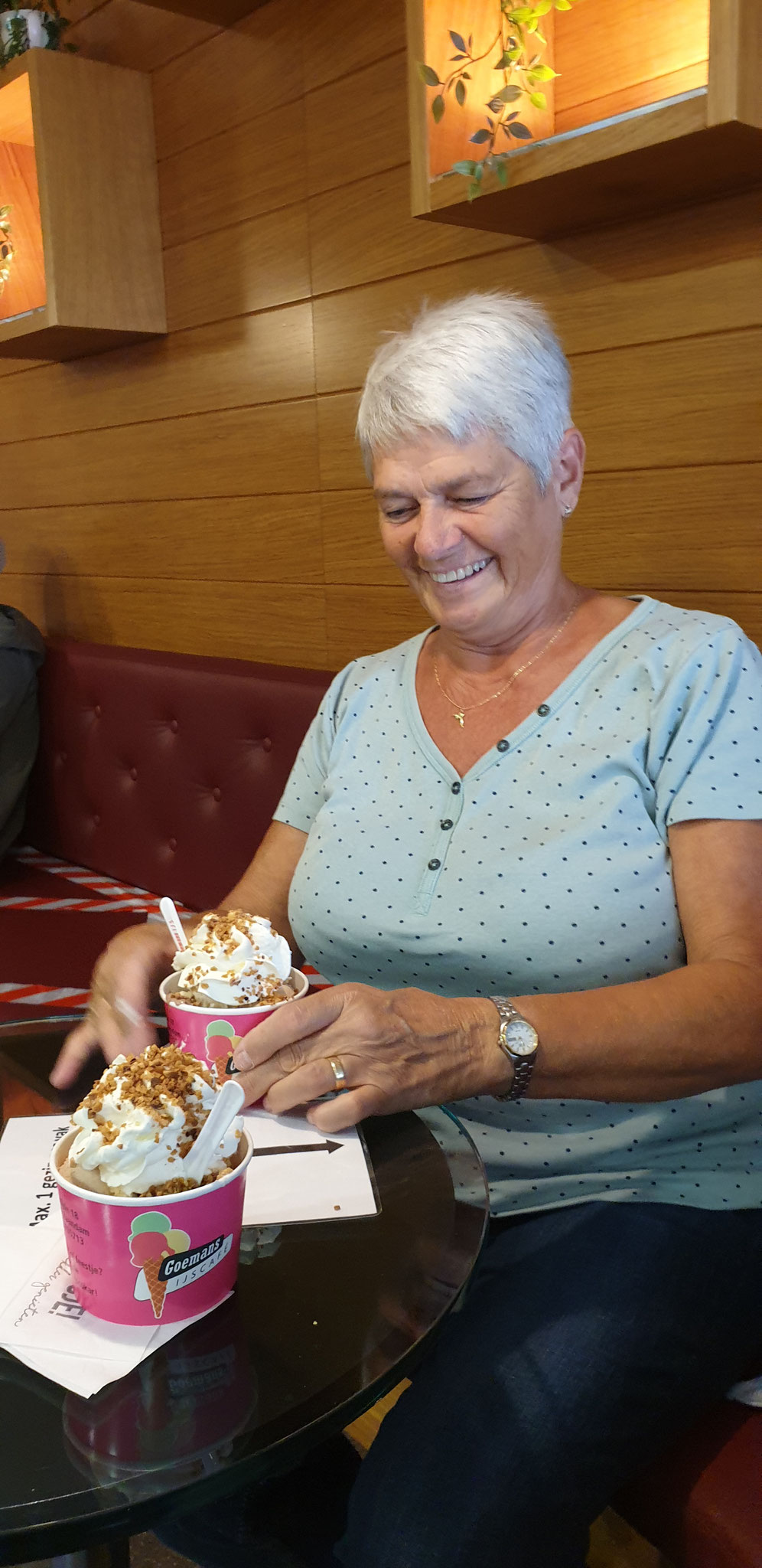 30/8: Middagje bijkletsen met mijn zusje met een bezoek aan de ijssalon.