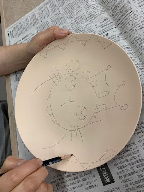 えんぴつで下書き