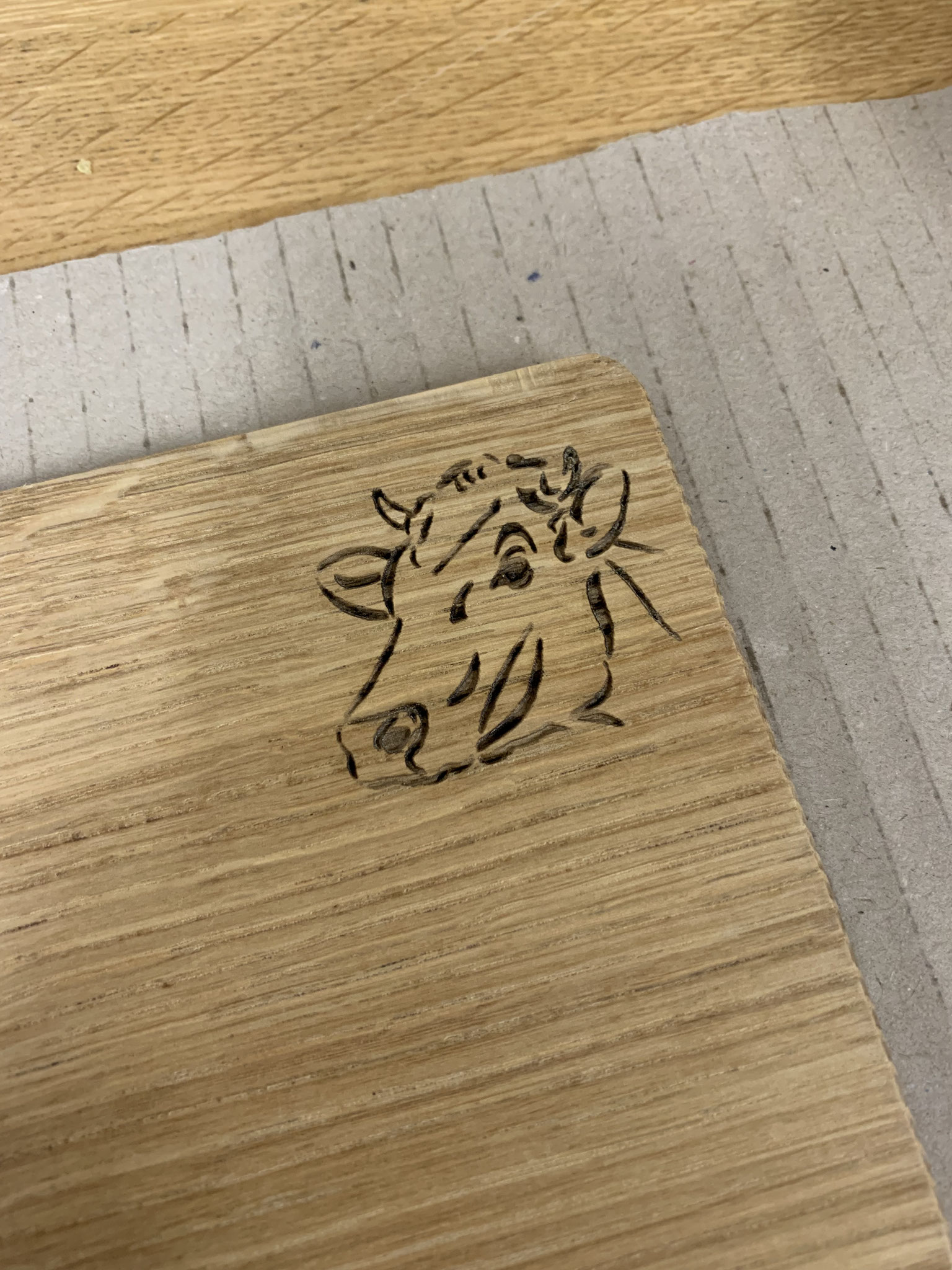 Vesperbrett mit Gravur