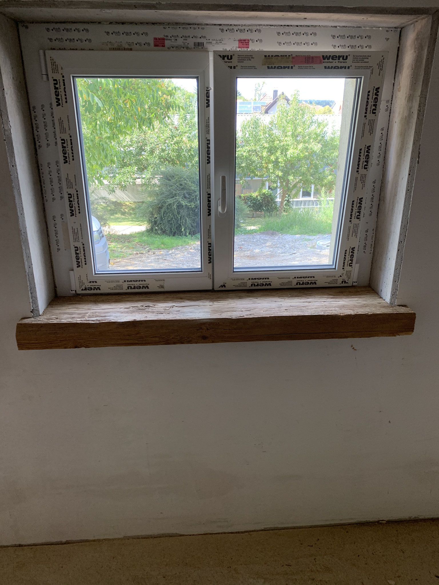 Restauration Bauernhaus Fensterbänke und Fensteranschlussleisten