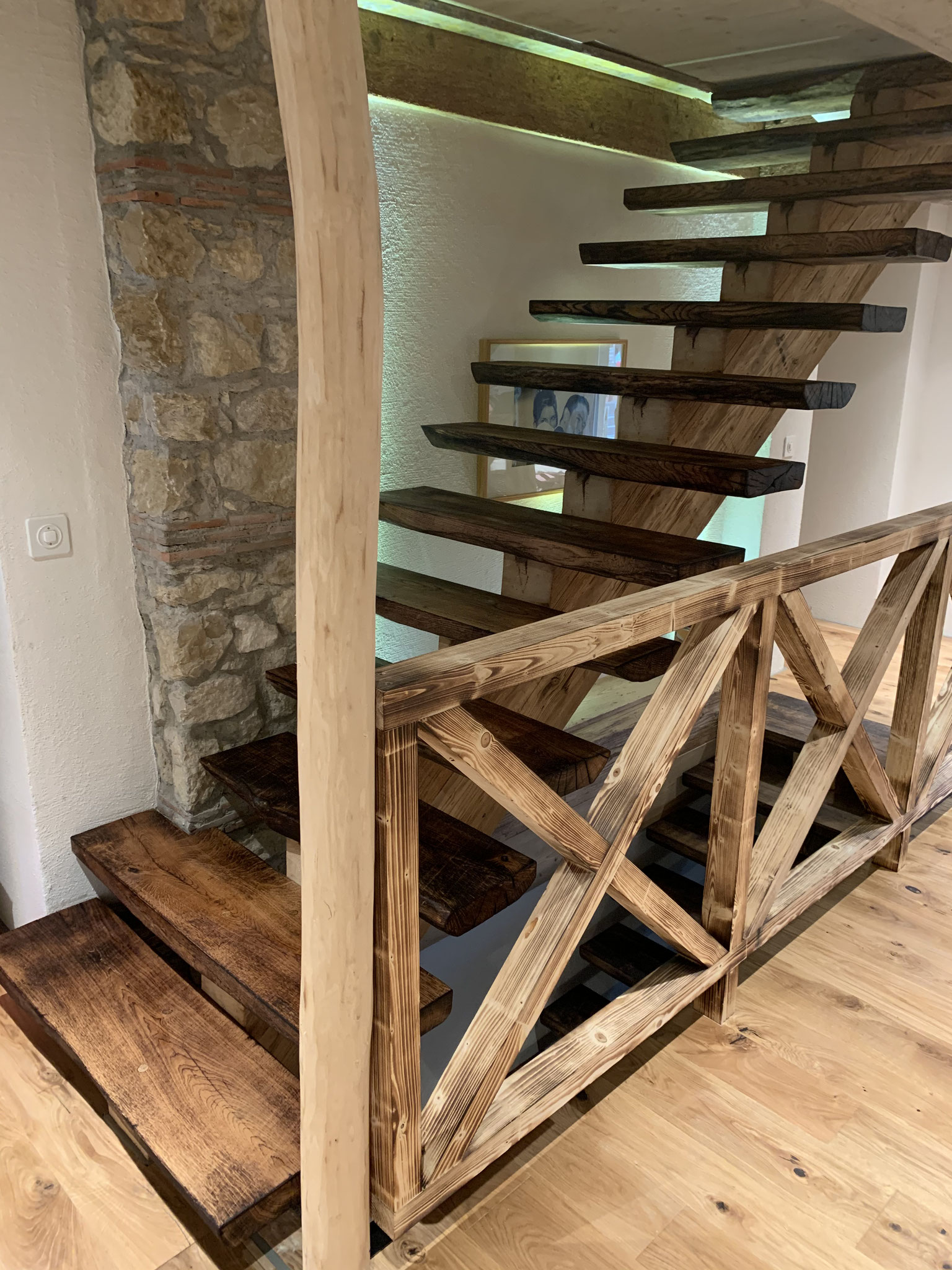 Treppenhaus und Montage Restauration Bauernhaus