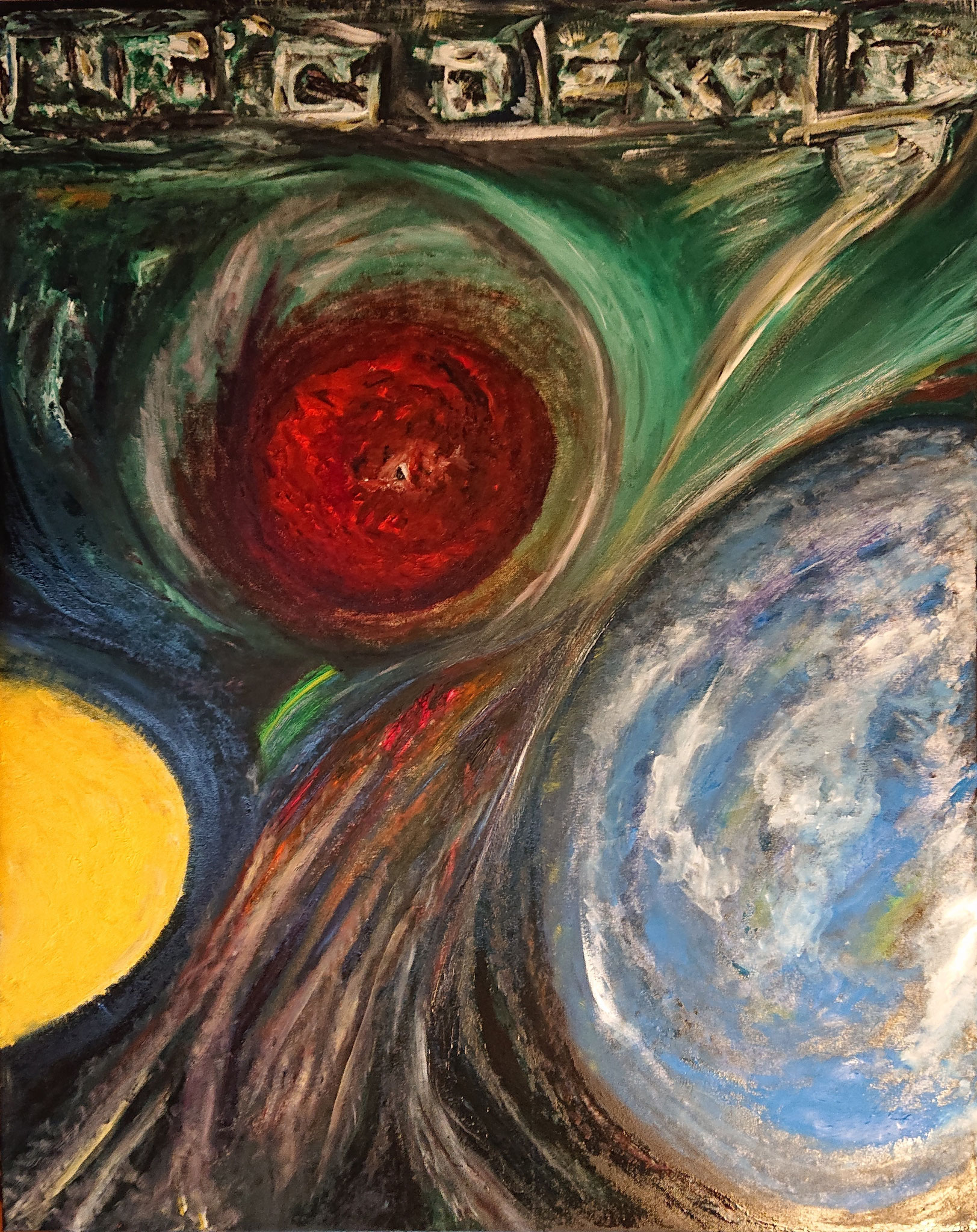 Universe   (100x80x1,5cm, Öl auf Leinwand)