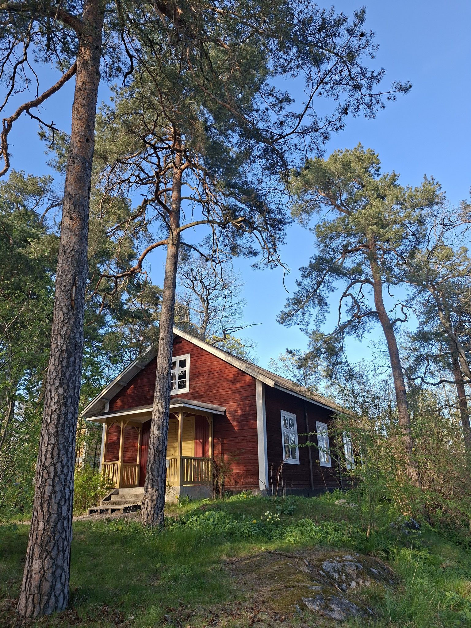 Typisches altes schwedisches Haus im Freilichtmuseum Skansen in Stockholm.